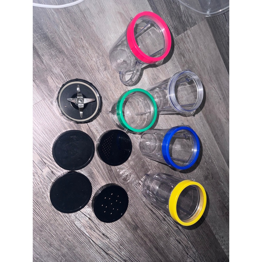 Magic Bullet Replacement Parts Set Cups Lids Cross Blade Accessories 10 Piece